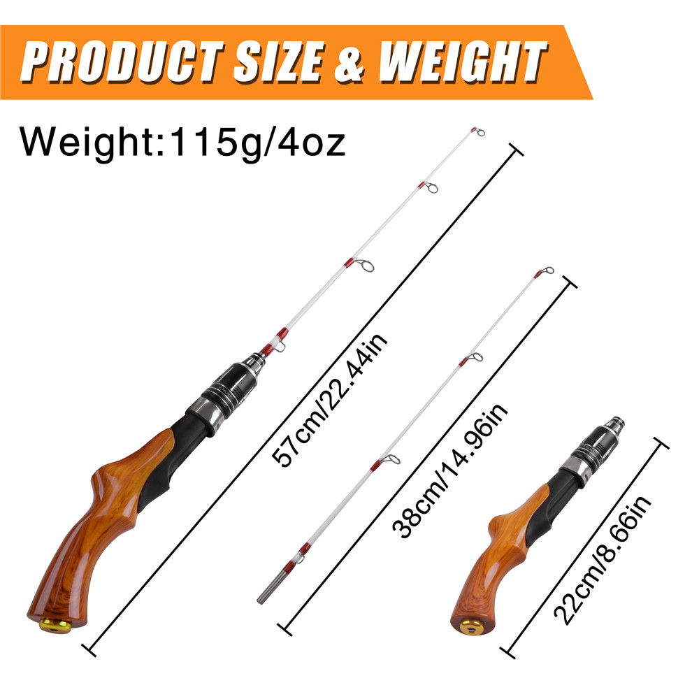 Equipo combinado de caña de pe - Ice Fishing Line reseña y precio