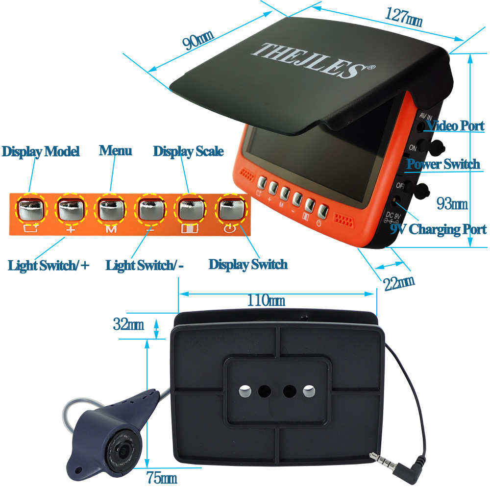 Cámara subacuática THEJLES HD  - Ice Fishing Line reseña y precio
